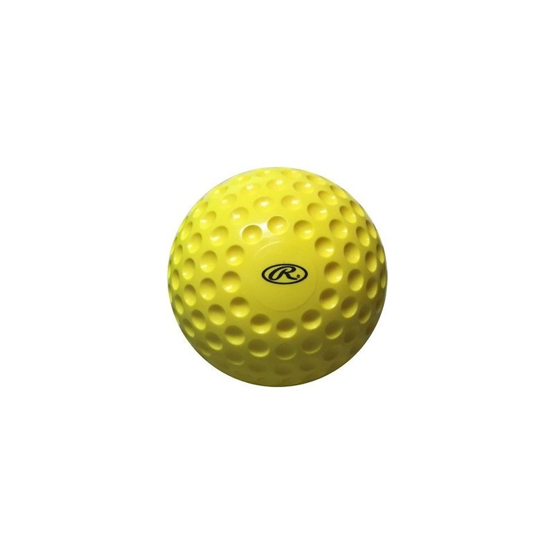 PMY9 - RAWLINGS Palla da Baseball yellow dimpled ball 1 dozzina