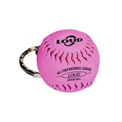 LOUD SOFTBALL KEYCHAIN PINK